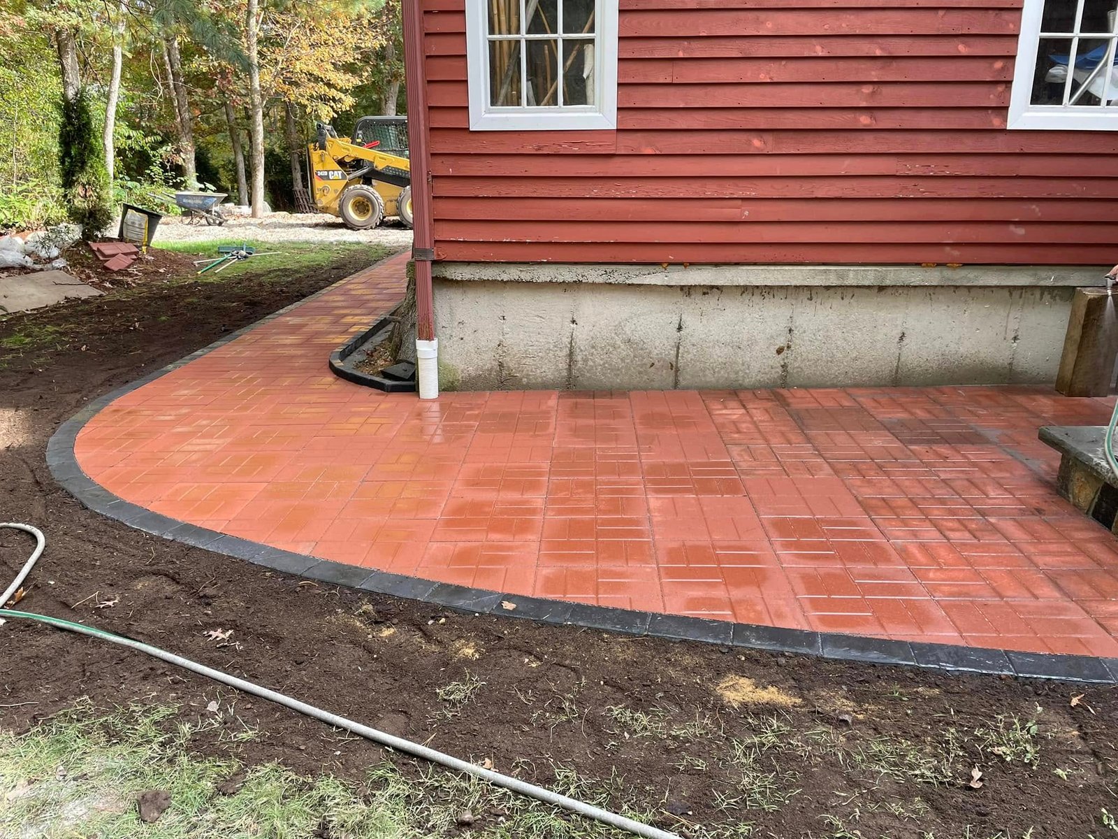 sidewalk of house Masonry work, patio walkway
